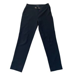 Black Slim Dress Pants Womens 4 Stretch Trousers Work Career Minimalist Style